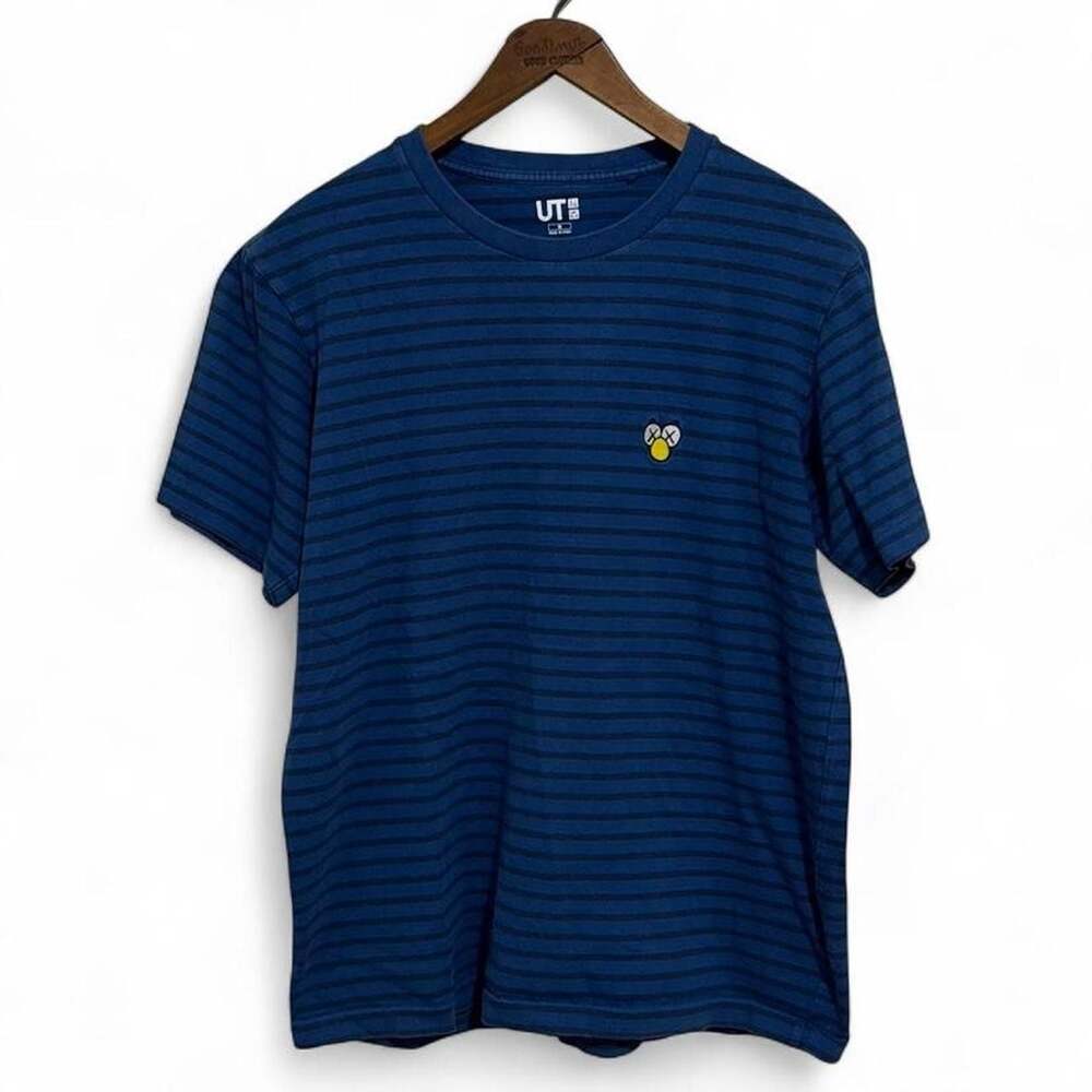 Uniqlo KAWS UT Striped Graphic T-Shirt Medium